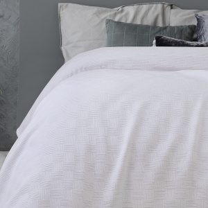 Bedlia Piramit Desen Pike Beyaz